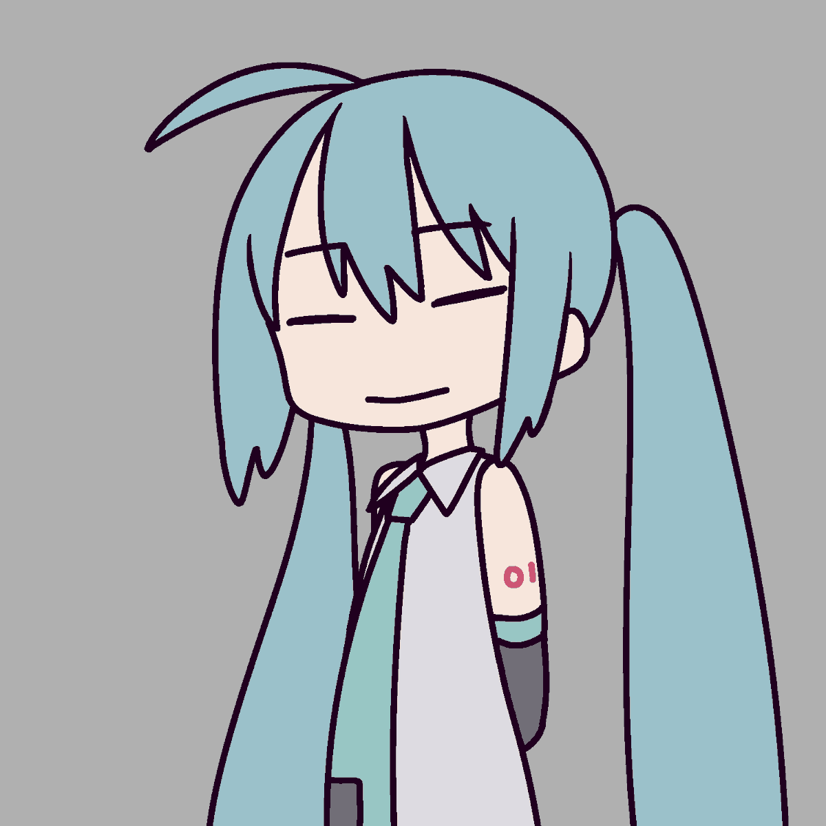 初音ミク 「細目ミク 」|icon315のイラスト