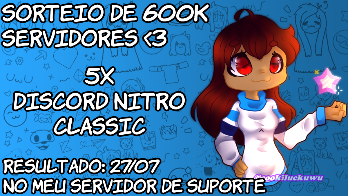 LorittaBot's tweet photo. 🎉SORTEIO DE 600K SERVIDORES!

Como participar?
1. Entrar em https://t.co/X257xEmvRx
2. Me seguir + curtir + retweetar este tweet
3. NESTE tweet, responda com o seu Nome#Número do Discord e a funcionalidade que c mais gosta em mim + que queria que eu tivesse ;3

Boa sorte🌠 https://t.co/HUsvYQip73