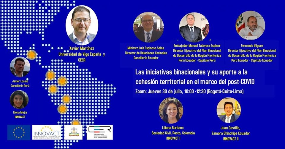 Importante iniciativa, abordando temas binacionales de interés común, invitados a ciclo de seminarios web, esta vez con el tema: Las iniciativas binacionales y su aporte a la cohesión territorial en el marco del post-COVID. Inscripciones: bit.ly/3jLutA6