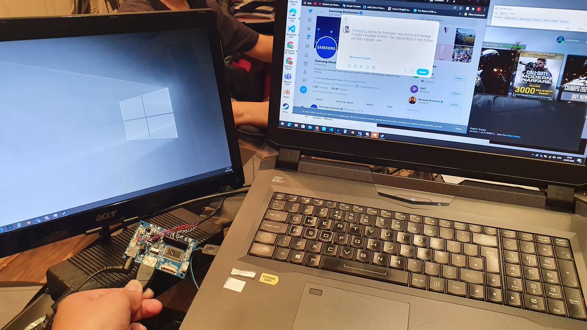 LostMortal_com's tweet photo. @Samsung During the lockdown I have the necesity of Making a Portable Monitor because I cannot find a good LCD in 1080p I was considering buying Asus With the impressive USB-C PD and HDMI. Will ever Samsung consider to make this? If yes, I pay for it. https://t.co/7Nlb7CO5uq
