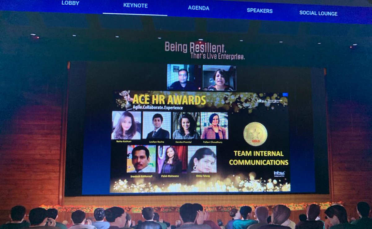 justnehamehta's tweet photo. When you have a dream team, work doesn't seem like work, it's just you pursuing your passion! #InternalCommunications Team as the #GameChangers winners at #AceHRAwards #infydiaries #teamworkmakesthedreamwork https://t.co/1ZlC1qZnjX