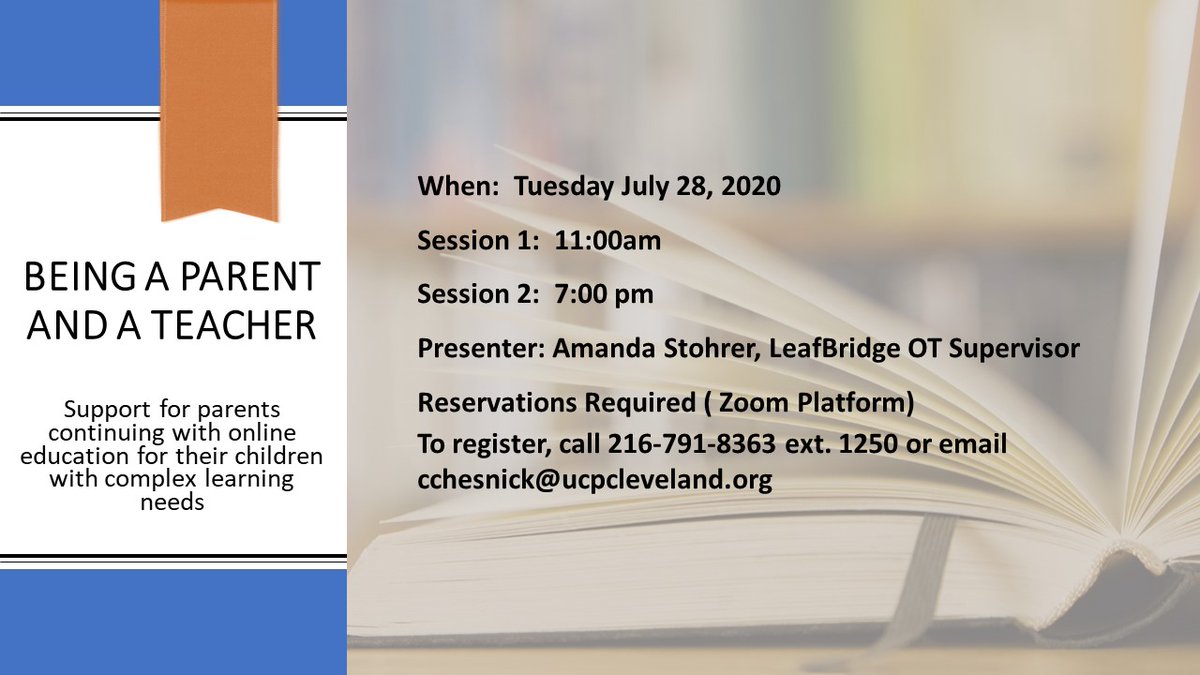 Attention parents who have a child with a disability: We invite you to join us for a webinar about how you can balance being a parent and a teacher to a child with complex learning needs. See the flyer below for more details and how to register.