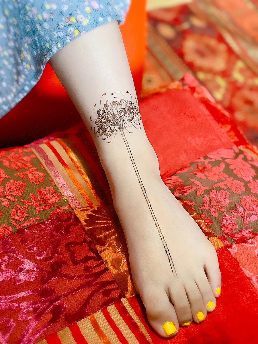 ট ইট র Azu Body Art ジャグアタトゥー大阪 ヘナタトゥー大阪 彼岸花 コインサイズの蓮と太陽 ジャグアタトゥー大阪 ジャグア ジャグアタトゥー メヘンディ ヘナタトゥー ヘナアート ボディーアート ボディーペイント フェイクタトゥー 消える