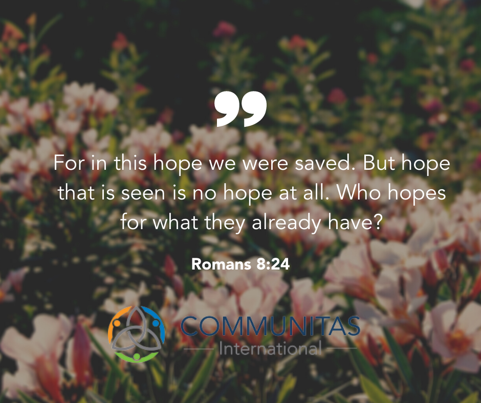 GoCommunitas's tweet photo. This verse is a beautiful reminder of how hope has meaning and is a necessity.

#gocommunitas #hope #eternalhope #bibleverse https://t.co/NEstJ3ji5O