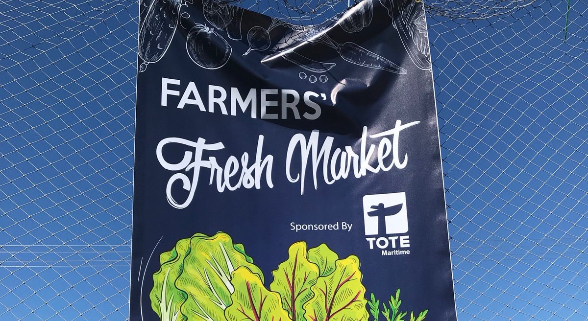 TOTE_Maritime's tweet photo. It's another great summer at the #Kenai Peninsula Food Bank Farmer's Market. TOTE is #dedicated to the communities we serve and the organizations that keep them safe and healthy. Thank you for all that you do! #Alaskacommunity #fighthunger #builttoserve https://t.co/t9StSLFMSW