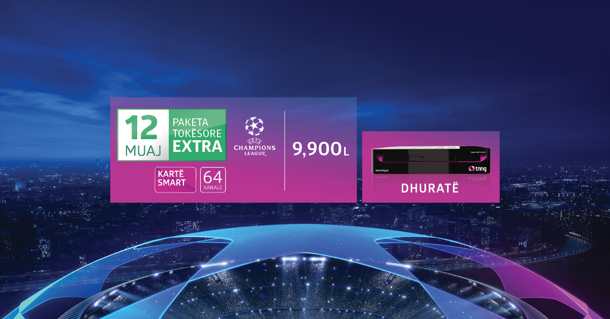 TringOnline's tweet photo. Për ty, Gjithçka!
➡️ Merr tani 12 muaj Abonim + Kartë Smart për vetëm 9,900 lekë!
🎁 Përfito dhuratë Aparat Tokësor DVB-T2 
Uefa Champions League e përfshirë! ⚽️
•••
#tring #shohtring #tringbuzeqesh #tringtv https://t.co/WXywXiYF1B