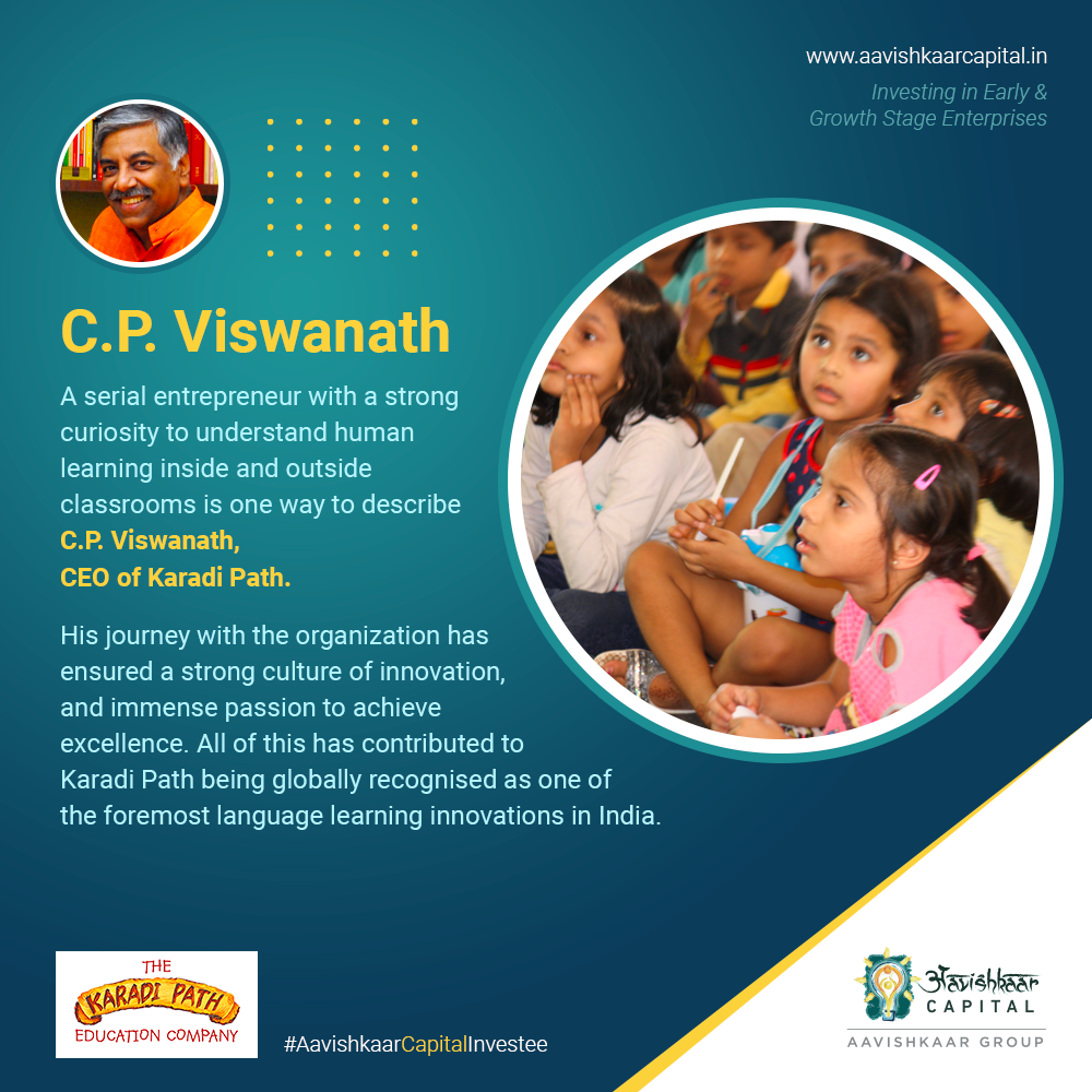 AavishkaarVC's tweet photo. Our weekly series #InvesteeSpotlight, highlights the achievements of our #portfolio companies through inspiring leaders who have played an integral role in their growth &amp; success. 

This week in focus is @KaradiPath &amp; C.P Viswanath! Click to know more: https://t.co/TtvItBjB6b https://t.co/CnatYx3bP2