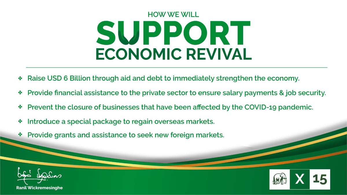 RW_SRILANKA's tweet photo. #SupportingTheEconomicRevival #SupportingSL #LKAElections2020  #SriLankaElections2020 https://t.co/8VZUtdhTQL
