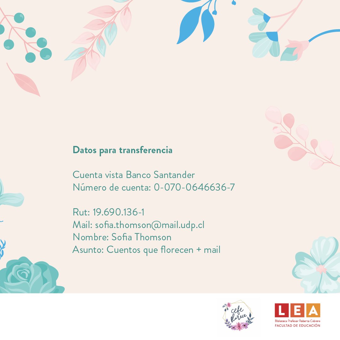 BiblioLEA's tweet photo. ¡Y también! Cecilia Mestizo y David de Colectivo Flicks 🌸

17:00hrs, aporte mínimo de $2000 https://t.co/py8OXf51eM