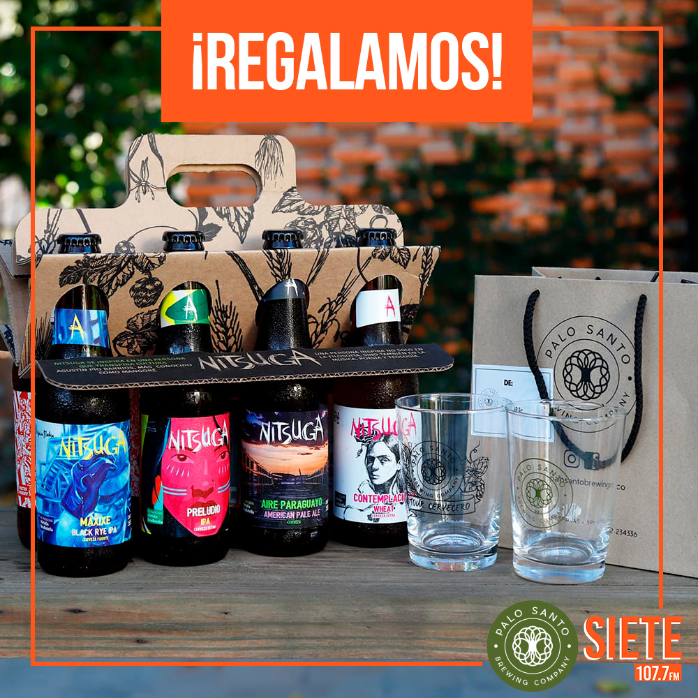 RadioSietePy's tweet photo. ¡Regalamos premios por el día del amigo de @PBrewingco  y #Nitsuga para vos! 🎁💥

👉 Para participar:
✔️Arrobale a un amigo.
✔️Dale RT la publicación.
✔️Dejá tus 3 últimos números de cédula.

#Siete https://t.co/W4kRBaU4rG