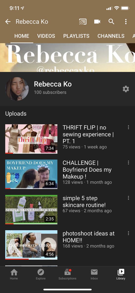rebeccaxko's tweet photo. I DID IT 😆 100 SUBBIES ! first milestone of many, so thankful :) https://t.co/LoWCZ4pBgD