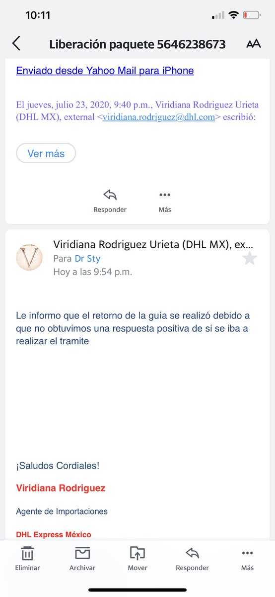 Testigonemrod's tweet photo. @DHLMexayuda mostrando la total ignoranciade esta señora con respecto a lo que me pidió, cuando supuestamente es un aviso sanitario. Siempre afirme de forma positiva sobre el manejo de mi paquete!!! La señora Rodriguez miente!!! https://t.co/dFgr4z1rvZ