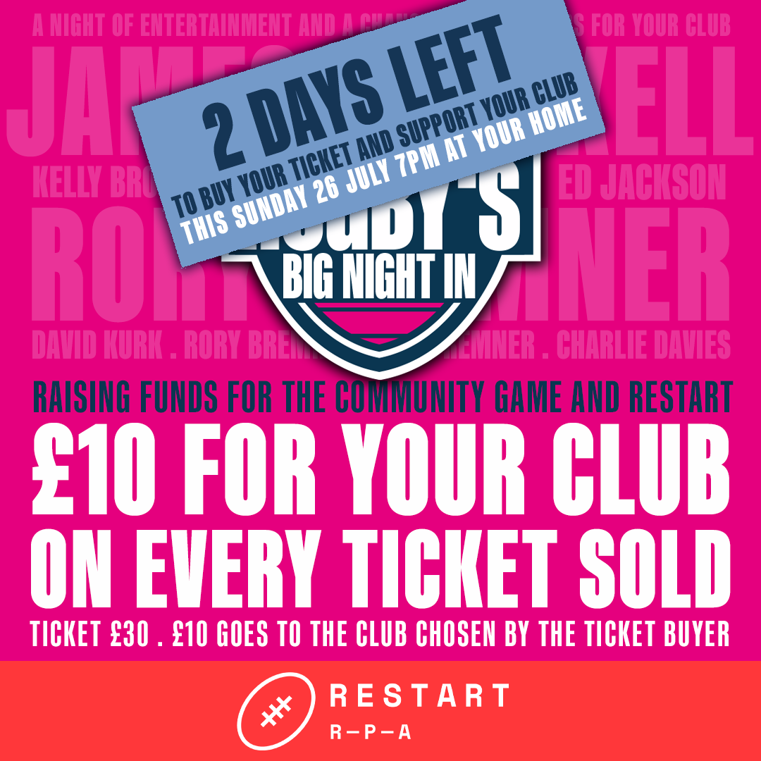 rugbys_bignight's tweet photo. LIVE Q&amp;A WITH JAMES HASKELL SUNDAY 26 JULY AT YOUR HOME. 
Your chance to interact live with James Haskell on Instagram. Help to raise funds for your Club. £10 of every ticket sold goes to a Club. @RestartRugby  #rugbyfamily #rugbyunion BUY YOUR TICKET ON: https://t.co/Qjy31TuJq3 https://t.co/aoQVNAf89P
