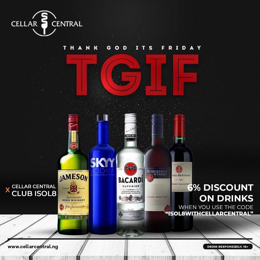 TME_babies's tweet photo. Thank God is Friday..... Cool off your Friday with an amazing discount from @cellarcentral. Don't miss dis #isol8withcellarcentral https://t.co/KT7OiStFEd