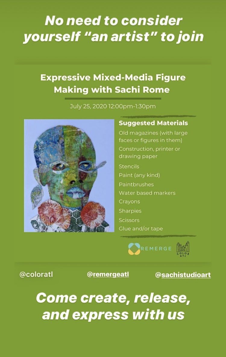 erickson_sarah_'s tweet photo. I was on @instagram and an #apsarts teacher has a free workshop this Saturday w/ #colorATL!!! Let’s support Sachi and get our creative mixed-media flow in this Saturday!!! @APSWashington @sachistudioart @sara_womack @shepardArtAPS @BrandonBeeArtPC @jcbrandhorst @Ensmann_MJHSART https://t.co/Ra5yHFW2mg