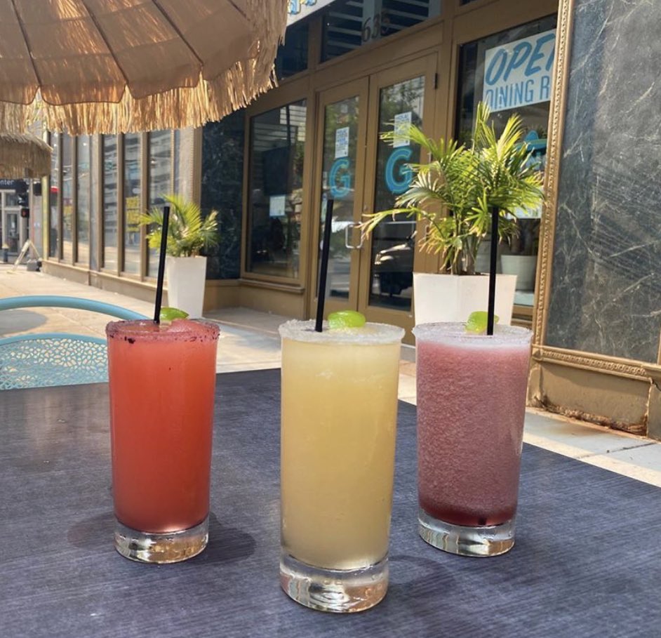 GringoSTL's tweet photo. It’s National Tequila Day! We’re celebrating with $5 Gringo and Frozen Margs...ALL DAY!
Join us on the sidewalk with the palms, under an umbrella, or socially distanced indoors. https://t.co/kmm66wSpAo