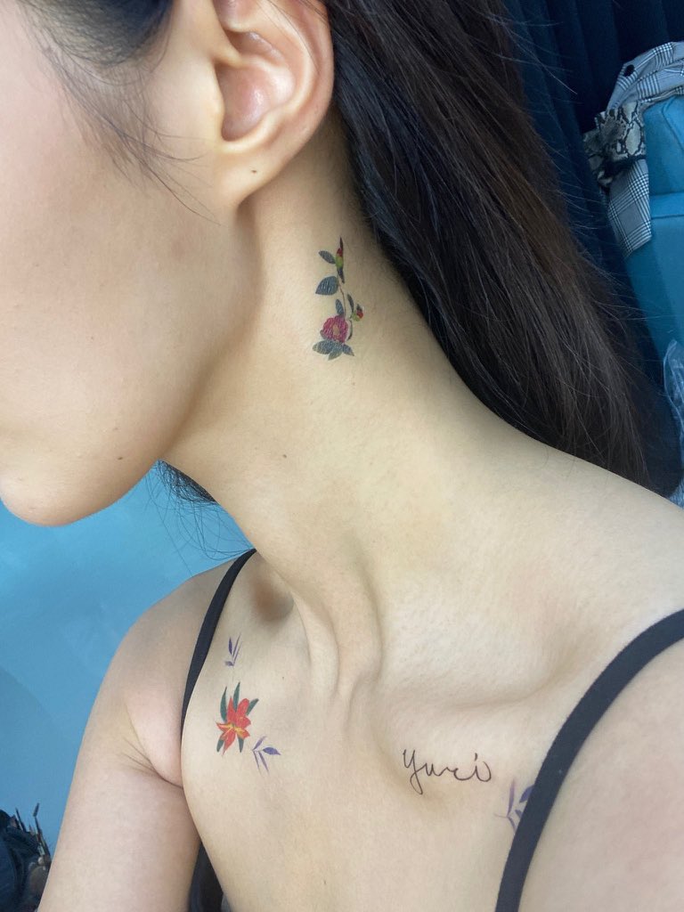 Sunny, Yuri, Taeyeon rose sticker tattoo
