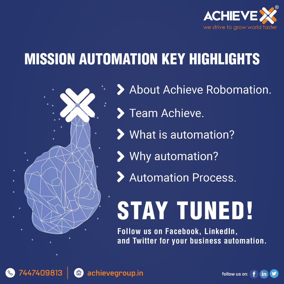 ARobomation's tweet photo. Did you upgrade yet?
Today it is all about knowing and implementing automation!
Automation can bring in a lot of good improvements in your business.

#Achieverobomation #Achieve #Robots #Automation #Company #Future #machines #Automationcompanies #Upgradation #Growth #B2Bindustry https://t.co/VA5qbtuxZT