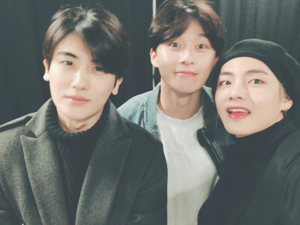When park hyungsik and seojoon attended their concert to support taehyung