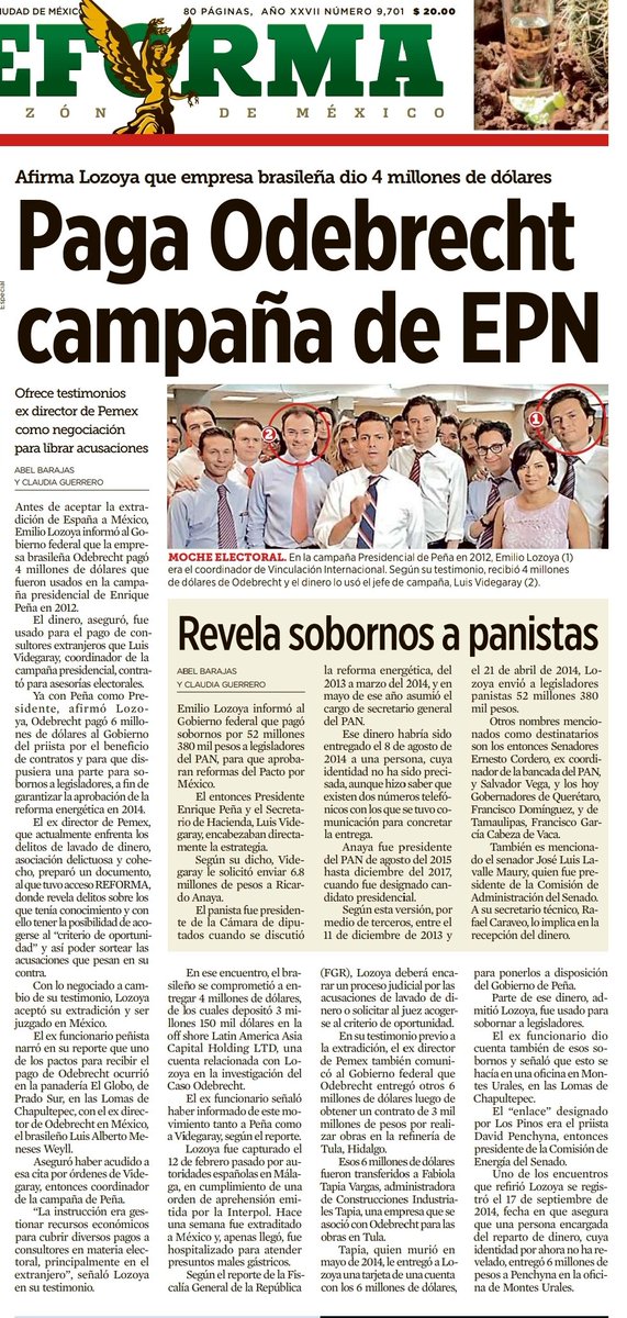 bourjack's tweet photo. Lo que Lozoya empieza a filtrar...
El nuevo culebrón que vivirá México proximos, días, semanas y meses, el juicio que promete mucho, involucran a EPN, Videgaray y a ex legisladores del PAN, incluyendo a Ricardo Anaya y dos gobernadores del PAN https://t.co/kDKpe9xYUl