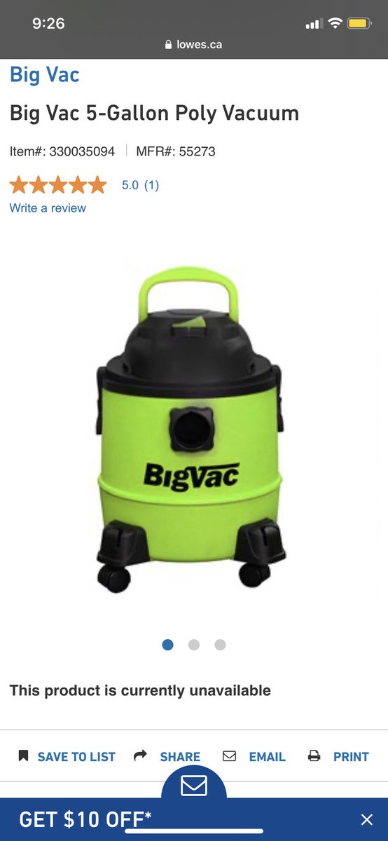 CraigWorsfold's tweet photo. @Lowes_Canada Why are you shipping me a “Big Vac” when I ordered a Garage cabinet? https://t.co/GwbRTeNEEV
