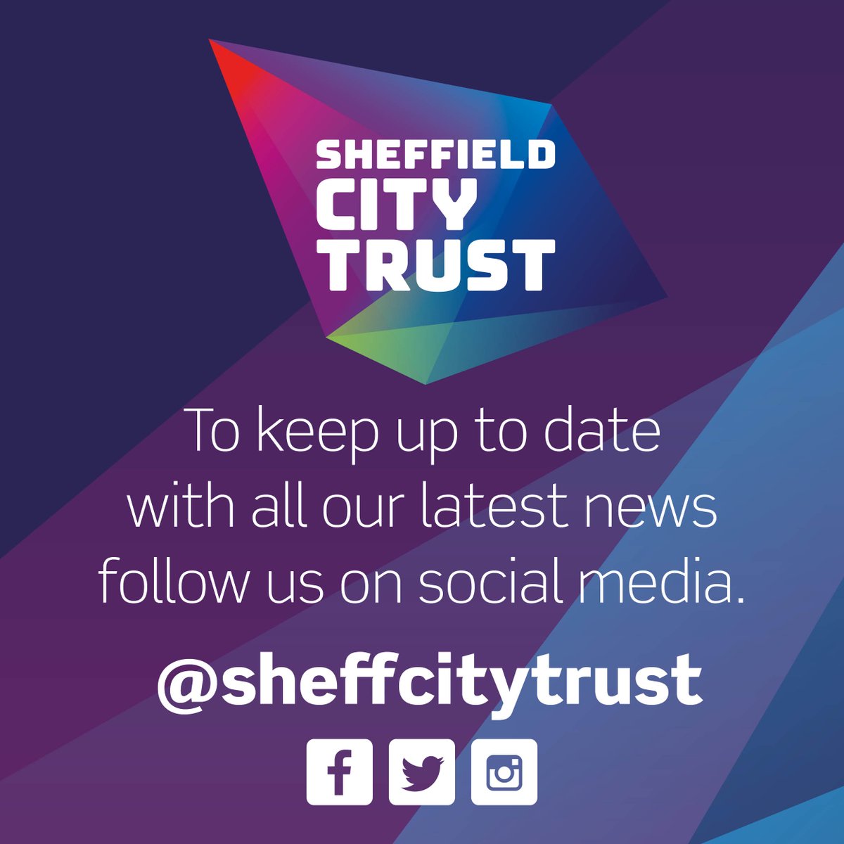 SheffCityTrust's tweet photo. π² We are now @sheffcitytrust on Facebook, Twitter and Instagram, and 'Sheffield City Trust' on LinkedIn.
Keep tabs on our social media feeds for all the latest news, information and updates from Sheffield City Trust.
#OurSheffieldCityTrust #SupportingSheffield https://t.co/gr313G1JDi