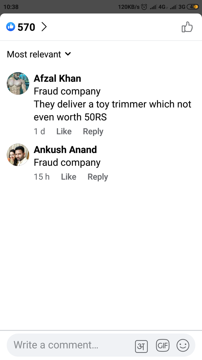 ToranUttam's tweet photo. @finkd Today again some people affected for fake advertisement of #Trimmo online services on @Facebook . Still no action on fake advertisement.
@PMOIndia @jansuraksha https://t.co/3GBXZC4h5s