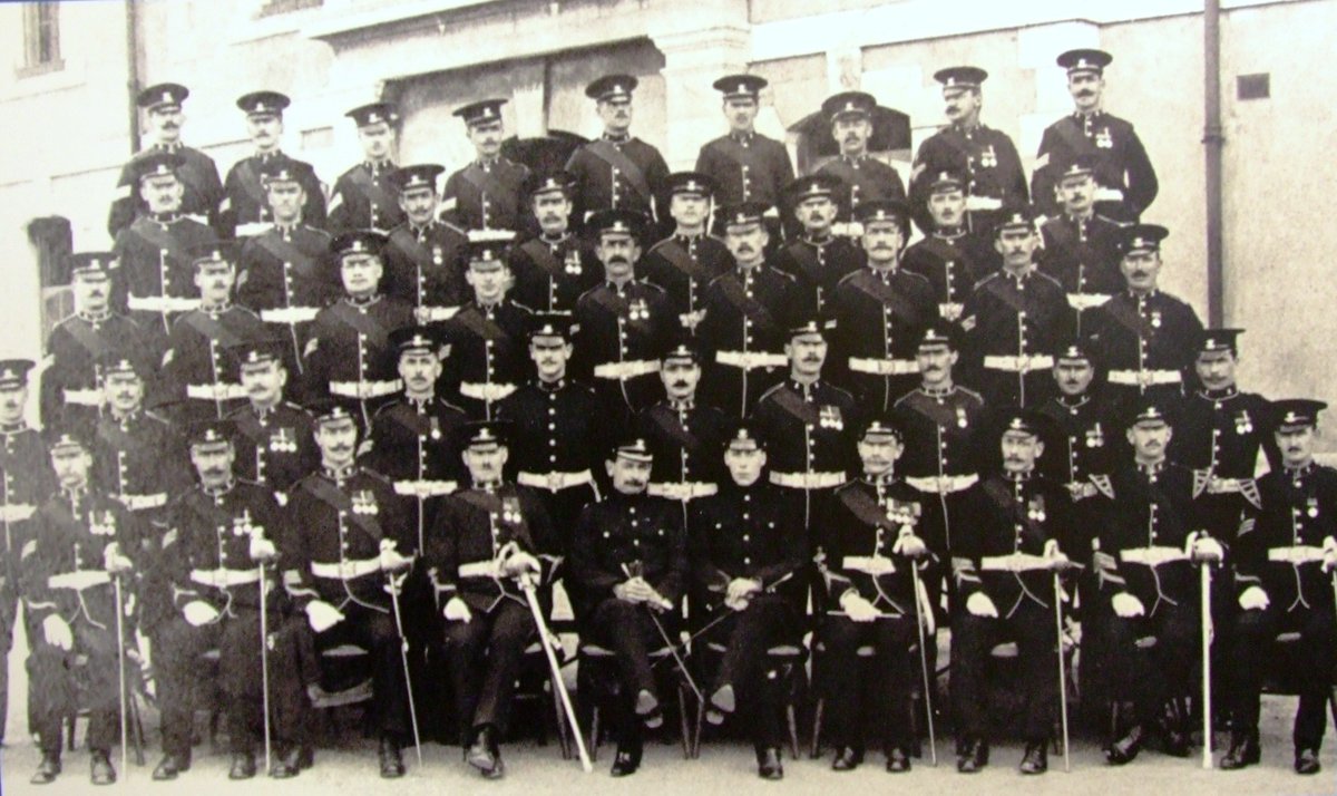 cork_wfa's tweet photo. NCOs of the 2nd Battalion, Leinster Regiment, pictured in Victoria Barracks, Cork in the summer of 1914. https://t.co/Xnho7t8m8h