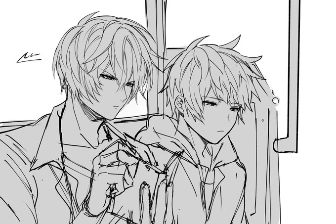 電車でイチャつくビリグラの落書き 