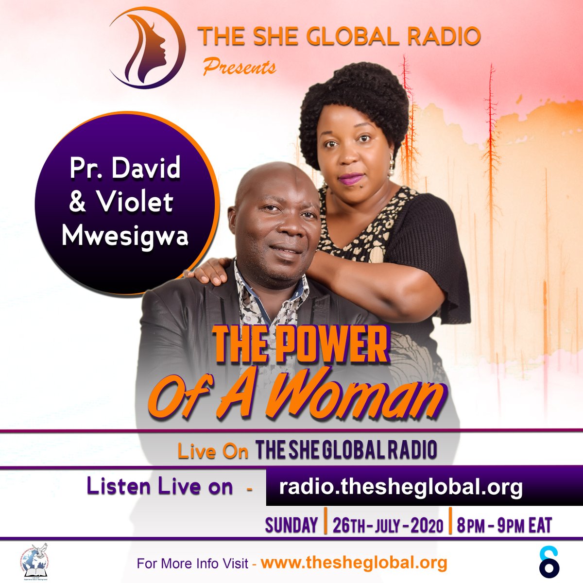 thesheglobal's tweet photo. Kindly Don't Miss Out This Sunday Its Gonna Be Very Powerful As We Host Pastor David &amp; Violet Mwesigwa From #SoulTouchHealingMinistriesInternational On Our Online Radio #TheSheGlobalRadio. At Exactly 8Pm - 9Pm 
Listen To The She Global Radio Now
Tune In - https://t.co/8zIDpiAD98 https://t.co/5Vbl4R2HCe