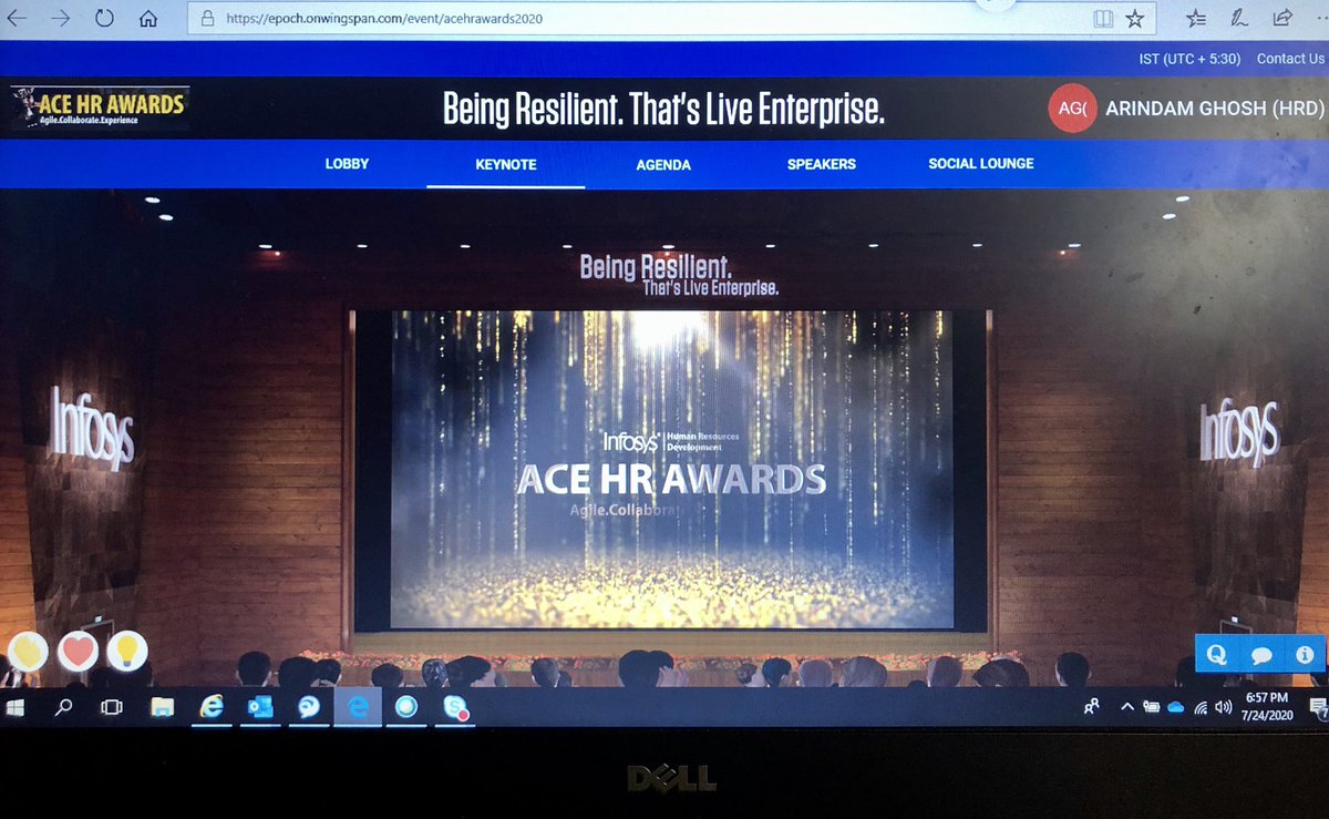 Arindam_Ghosh1's tweet photo. What an incredible show #ACEHRawards #InfyDiaries https://t.co/abD3m2Oqg3