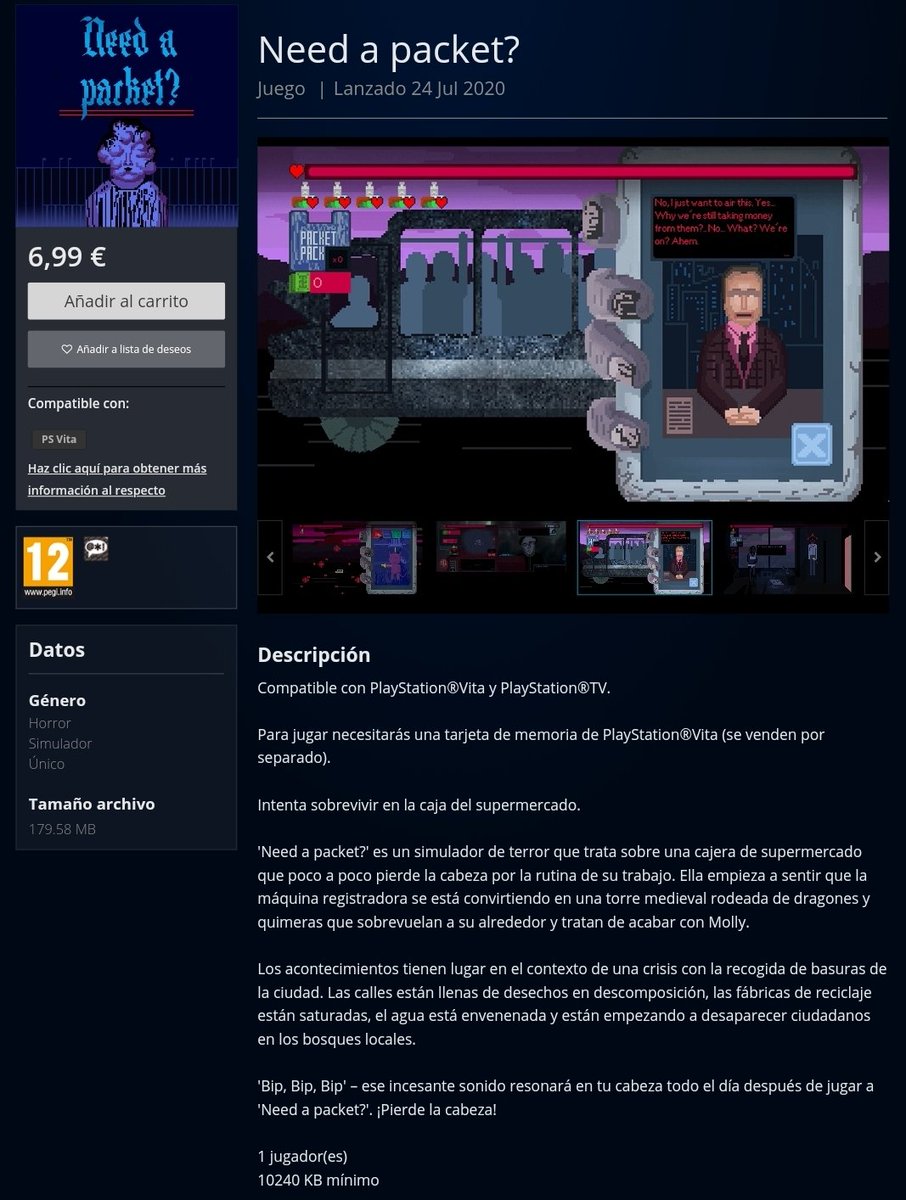 sacalmet's tweet photo. Disponible para #psvita en la #store de #PlayStation, los títulos #NeedAPacket de @marginal_act
@Pinkerator
#Ultracore de @ININ_Games y
#YumeutsutsuMaster y #YumeutsutsuAfter de @KOGADO_STUDIO
Todos ellos compatibles con #PSTV
¡Día de fiesta en #vitaisland
#VITA2020 #psvitashare https://t.co/ZtA5Evlx98