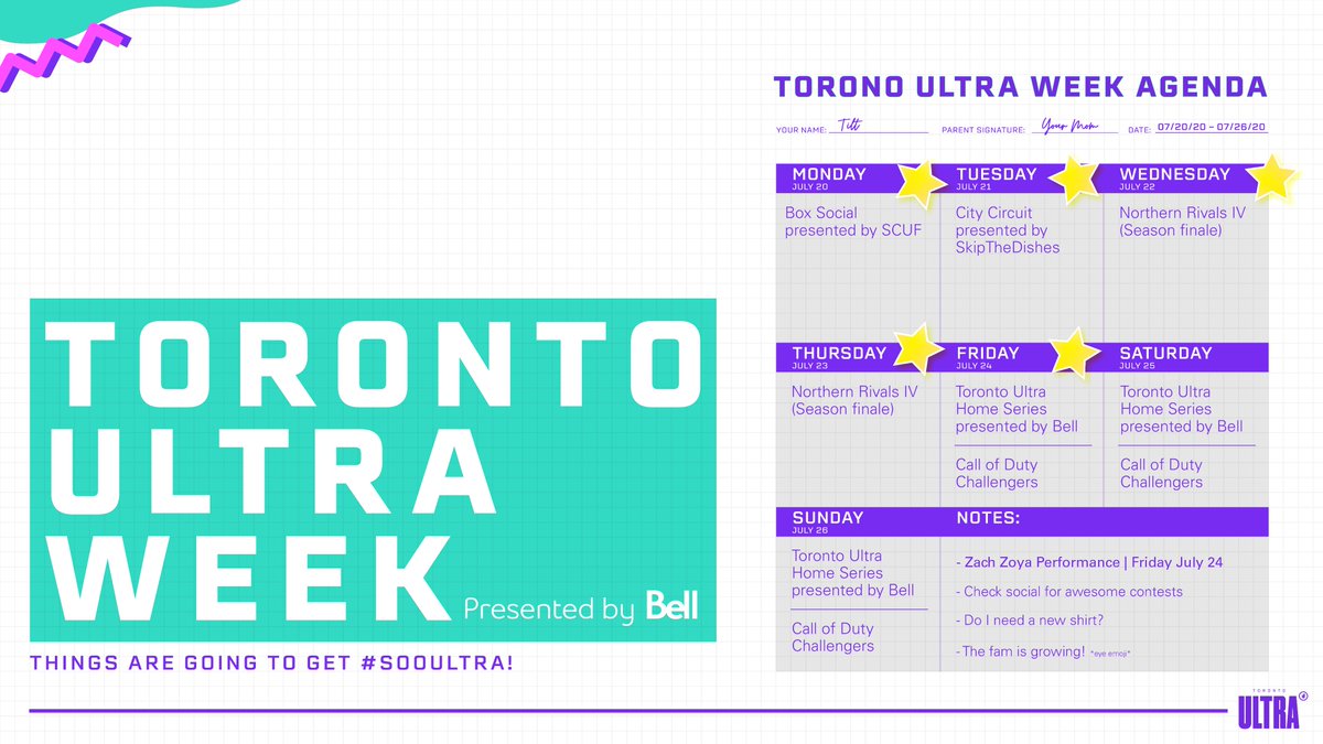 TorontoKOI's tweet photo. Day ποΈ of #TorontoUltraWeekβ¦ and the start of the TORONTO ULTRA HOME SERIES presented by @Bell! Are you ready!?
#SooUltra #CDL2020 https://t.co/zeuM61fkzt