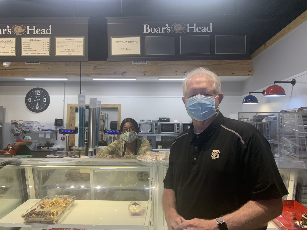 randyhanna's tweet photo. Was great to see my friend Ms. Pat Carson when I picked up breakfast from @CahallsDeliPC. We will miss Christ Cordon, but so pleased his legacy will continue at their location on 23rd st. Very proud of our partnership with them. #supportlocal #fsupcpromise https://t.co/wrhaUqJ0EM