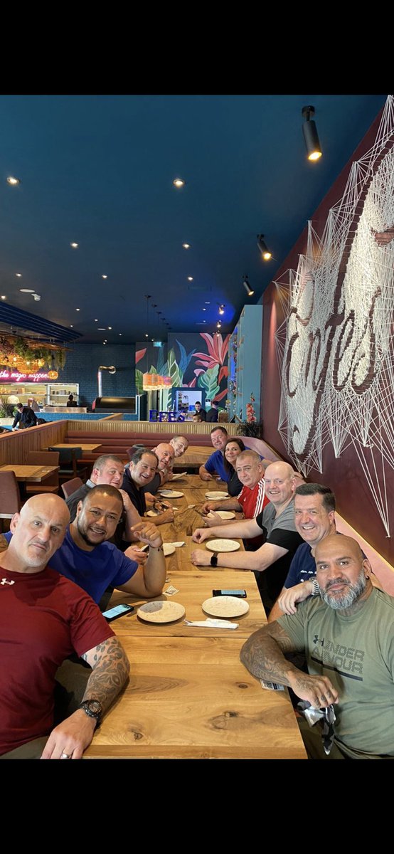 eventproservice's tweet image. A welcome back to business lunch for the team working at the World Matchplay this week. Good to have you all back!! now stop eating and get to work 😂😂