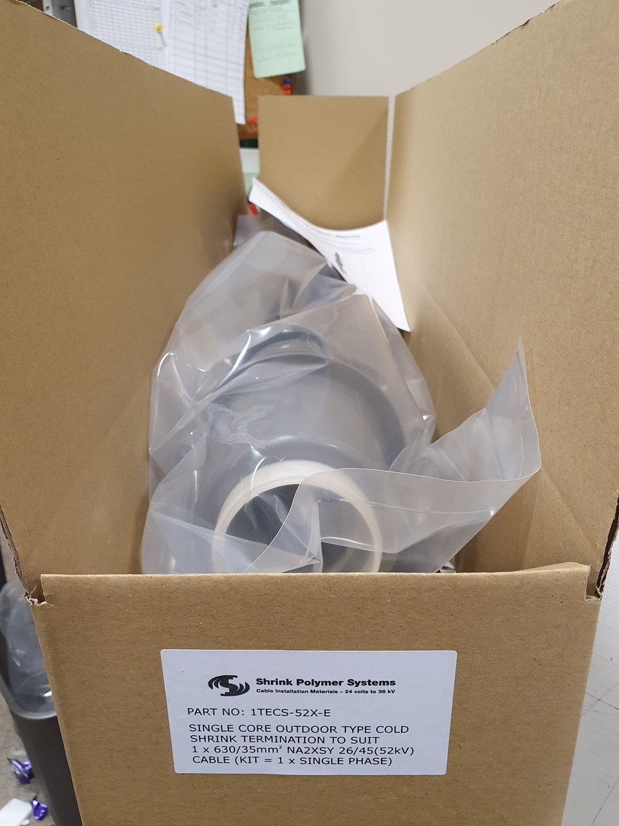 SPS_UK's tweet photo. Order leaving today 6 x single core outdoor cold shrink terminations for 26/45(52kV) 630mm2 non armoured xlpe cable
#coldshrink #cablejointing #52kV #cableaccessories https://t.co/4rwAWi9wSa