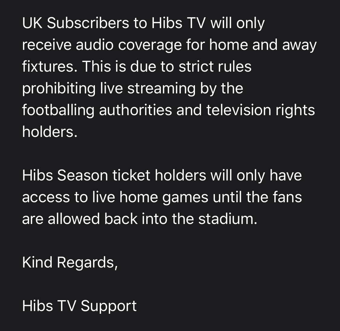 MorayCaldwell's tweet photo. @pieandbov From the horses mouth regarding non-season ticket holders and away games: https://t.co/FUHueaALJv