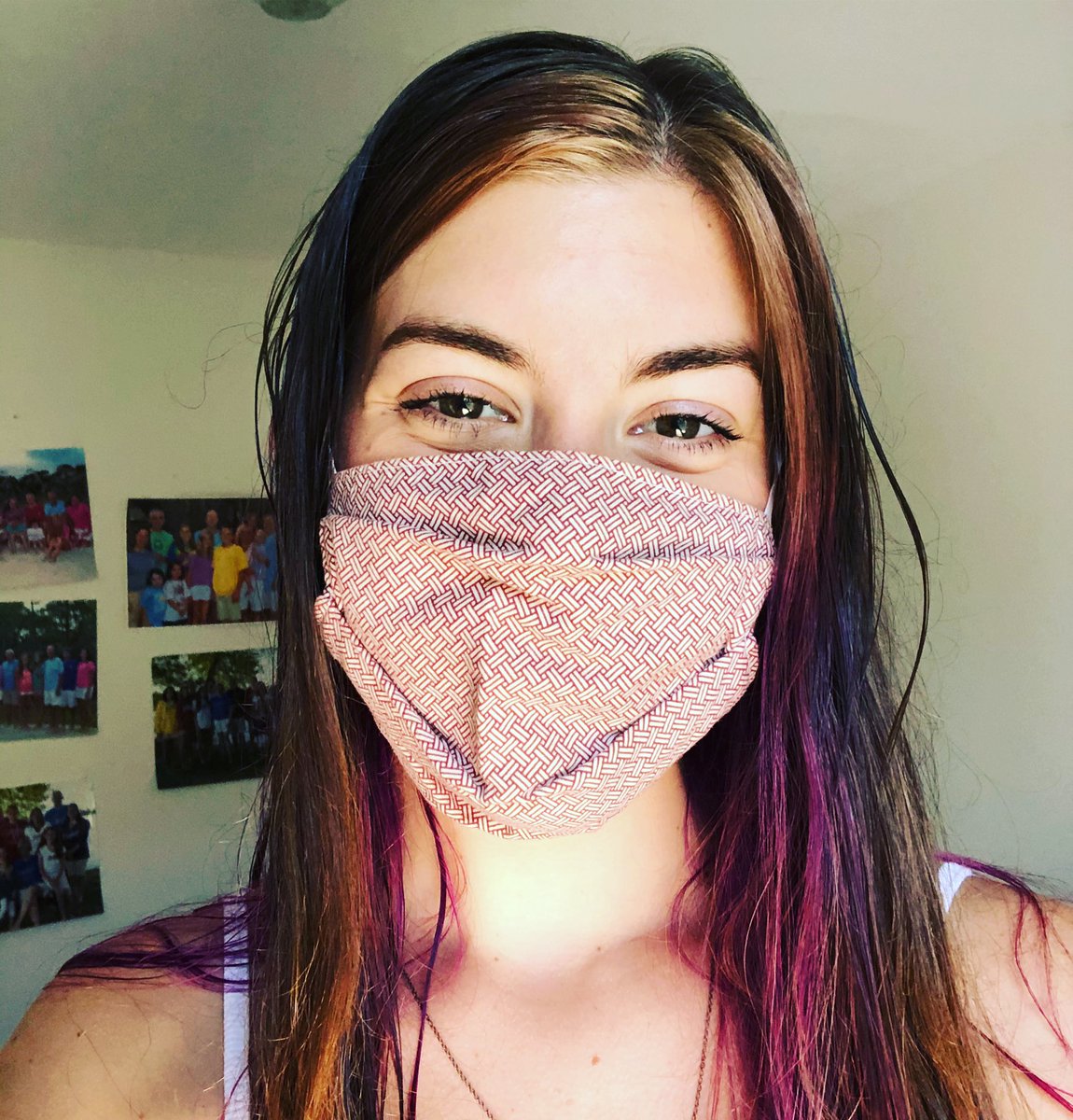 #hokies wear masks. Sammy Bales, <a href="/vtpanhellenic/">Virginia Tech Panhellenic</a> President, wears a mask and follows social distancing “to protect not only myself but the people around me whom I love!” #maskupvt #utprosim #gohokies #showusyourmask