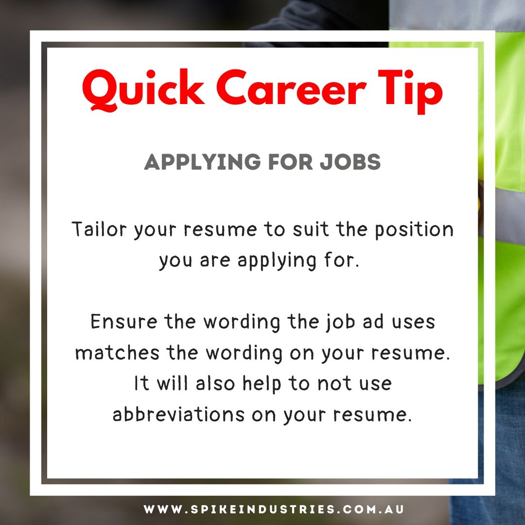 Tailor your resume EVERY TIME you apply for a job. Use the same language as the job ad. This will help you get shortlisted if your resume is going through ATS (applicant tracking system).
#recruitment #careers #careeradvice #resume #jobs