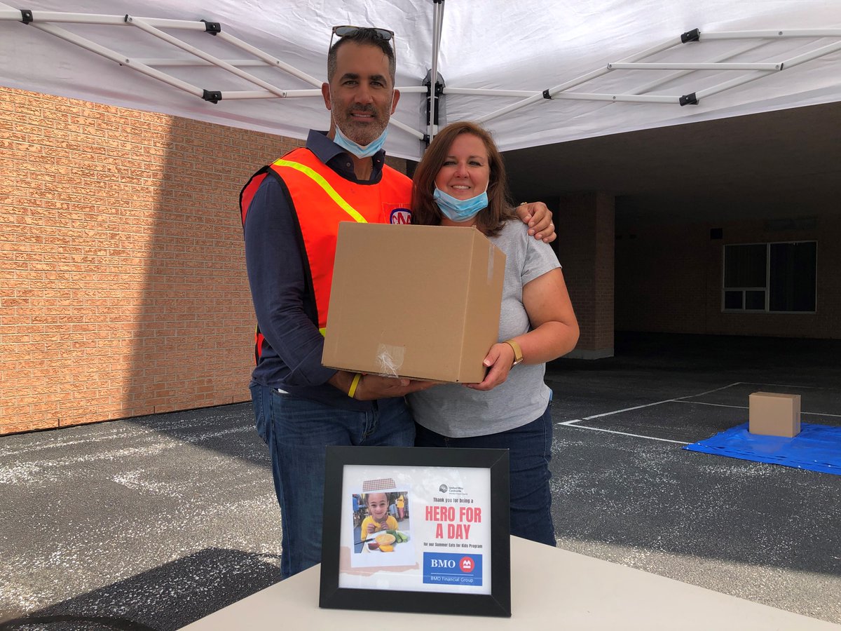 JacobAnjana's tweet photo. Sal Albano, Marina Quattrociochhi & the team @BMO Nesbitt Burns Windsor have stepped up as Heroes For A Day in support of @UnitedWayWE's #SummerEats4Kids Program, lending time & financial support to ensure our local youth are nourished this summer. We are grateful for the support https://t.co/cwUgTfsLR8