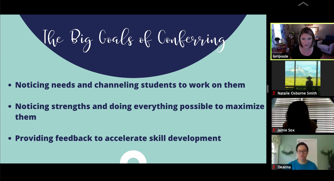 smithno2's tweet photo. Learning so much about how to build community while also supporting student learning inside of online conferring... A Compliment Conference is a great strategy we have already learned to do both! #lex1literacy #Lex1eLearning #Lex1strongertogether https://t.co/Gvs51qVKEL