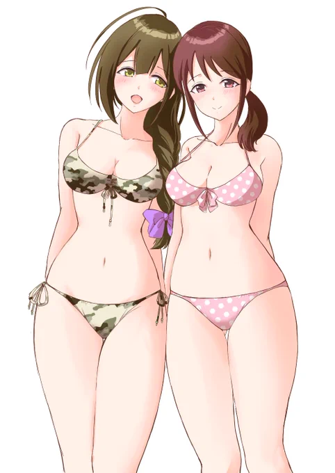 おだいばこ
水着姿のシャニマスの桑山千雪とデレマスの三船美優 