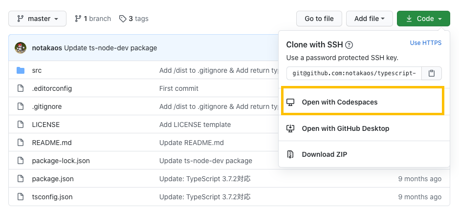 notakaos's tweet image. お！Webブラウザ上でVSCodeを起動してオンラインで開発ができるGitHub Codespaces (beta)が試せるようになった！