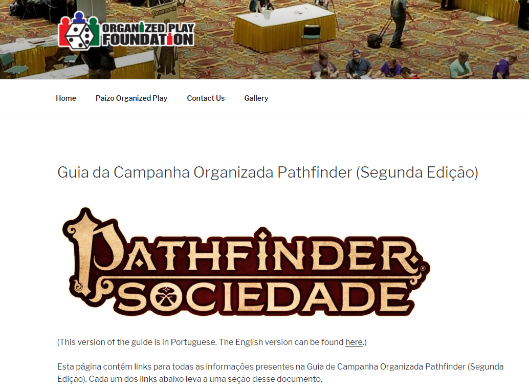 New Order Editora - A Sociedade Pathfinder é uma iniciativa de jogo  organizado pela Paizo. Periodicamente são publicadas aventuras para serem  jogadas pela Sociedade e elas funcionam como uma série de TV
