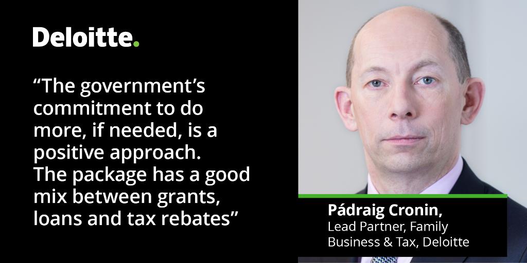 Padraig Cronin, Lead Partner, Family Business &amp; Tax, Deloitte discusses why measures introduced in the July stimulus package have been strongly welcomed. Read more here: deloi.tt/333xpSP