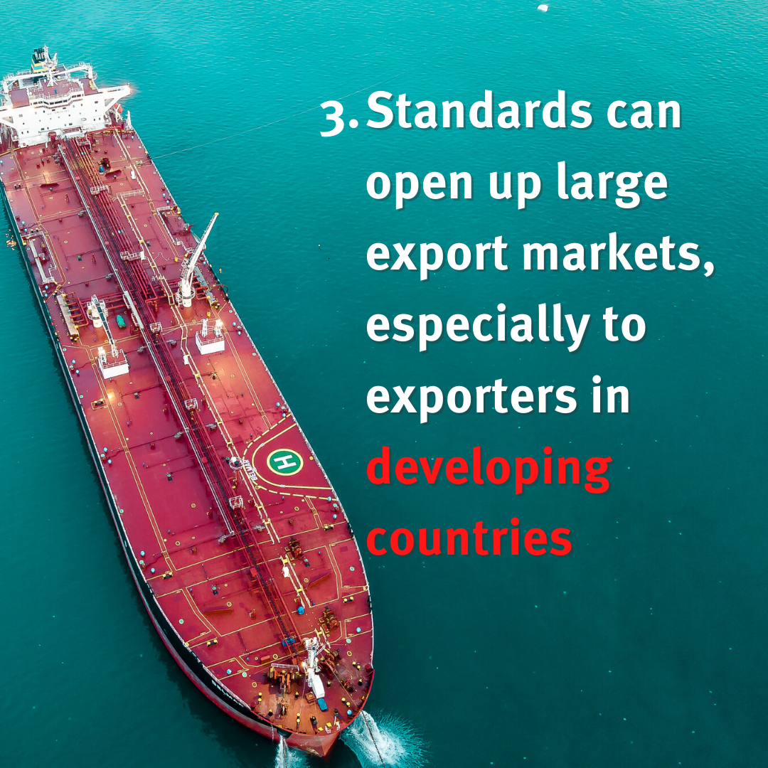 isostandards's tweet photo. How can #Standards help facilitate #trade?
Standards help countries
💰Save on trade costs
📦Open markets for exporters
🤝Increase consumer trust
Check out the latest Research & Innovation Piece: International Standards & Trade
👉https://t.co/qi9NFut4e7 https://t.co/Cn71MDTjzl