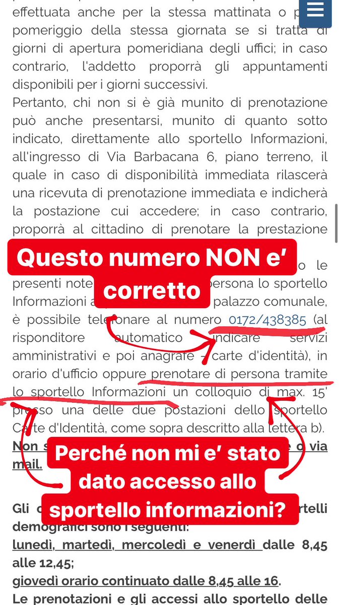 Cris_Perrone's tweet photo. @comunebra qualcuno mi può spiegare come posso prenotare un’appuntamento per il rinnovo della carta d’identità quando mi e’ impossibile: A) prenotare online B) prenotare telefonicamente C) prenotare di persona. Ho provato tutte e 3 (foto) https://t.co/02rezjSqoX