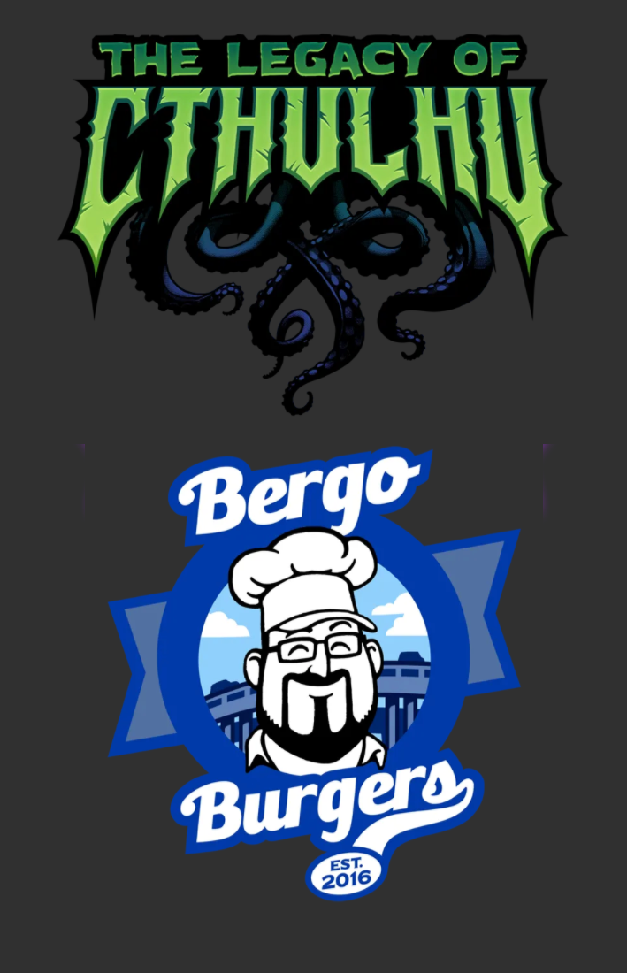 darknesscard's tweet photo. Logo Design Friday

This Friday's logo samples from the illustrator, Michael Dashow, who's creating the new "Dawn" logo is, The Legacy of Cthulhu, and Bergo Burgers.  Take a look at his wonderful portfolio here: https://t.co/Xqu5RkMZl5 https://t.co/5r455mEVBS