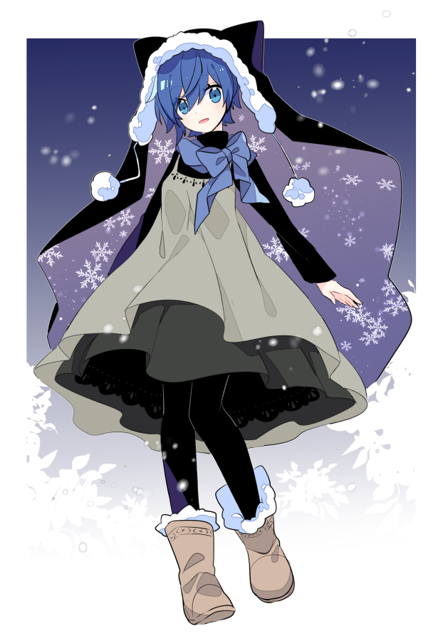 「雪舞う丘にて 」|由杞のイラスト