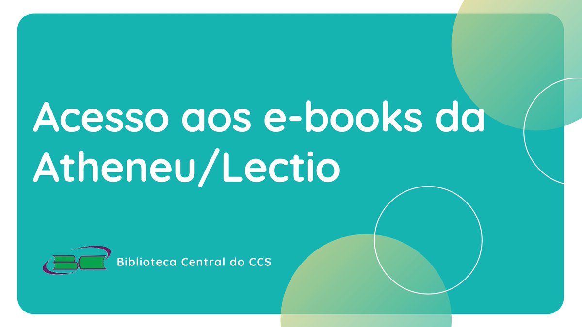 bc_ccs's tweet photo. Você sabia que temos uma coleção de e-books da Atheneu/Lectio? O acesso é feito pelo Proxy da UFRJ e a coleção, em sua maioria, é da área da Saúde.
Fizemos um breve tutorial para te mostrar como acessá-los 😉.
#ebooks
#tutorial
#BC_CCS
#bibliotecadoccs
#bibliotecauniversitaria https://t.co/HX23Vp73B1
